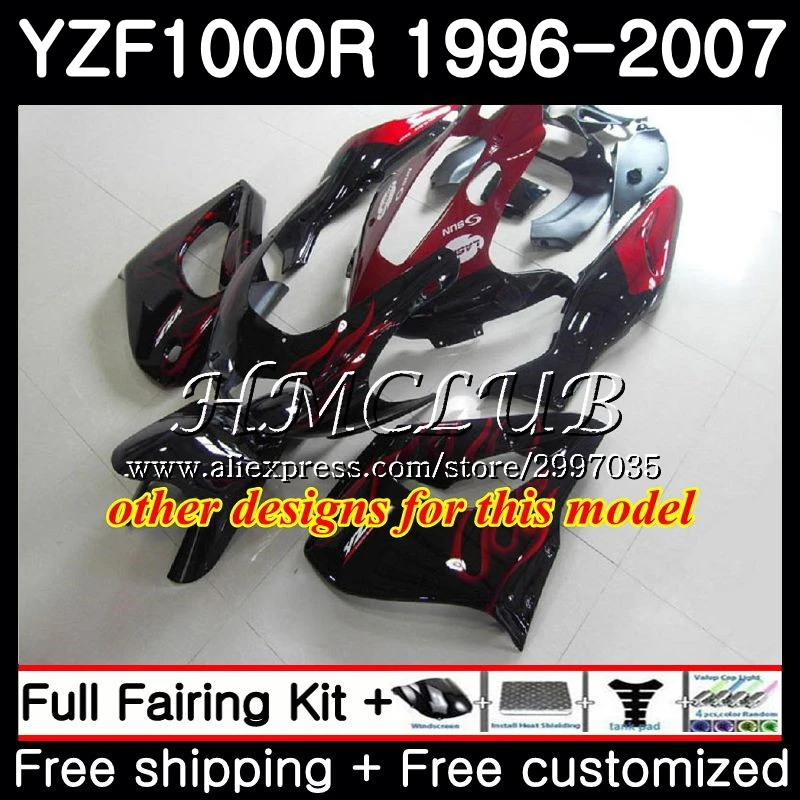 Обтекатель Thunderace для YAMAHA YZF1000R 96 97 98 99 00 01 21HC.7 YZF 1000R цвет красный белый горячая