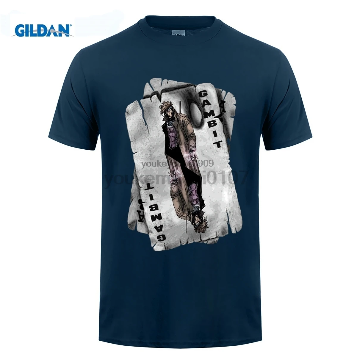 GILDAN Gambit комикс мультфильм Gamble футболки супергероев черная Базовая футболка