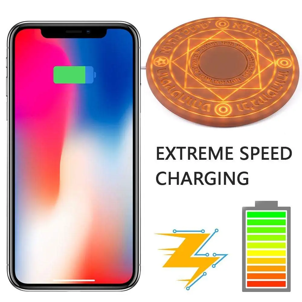 Huawei Коврики 20 Pro быстро Беспроводной Зарядное устройство для samsung Galaxy S10 плюс Magic Led