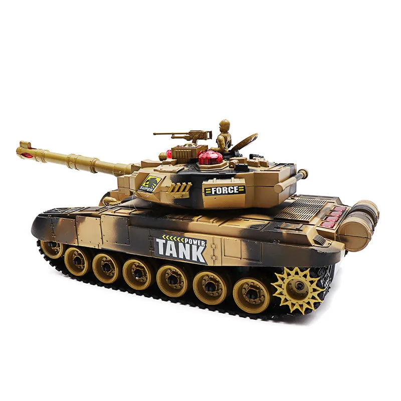 BB638 пластиковый 2 4G 10CH RC Танк с светильник звук игрушки