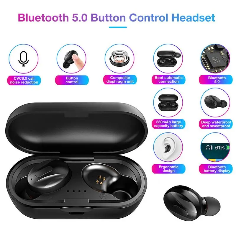 XG 13 TWS беспроводной Bluetooth 5 0 гарнитура вызов шумоподавление кнопка управления