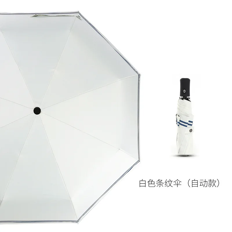 ZTAutomatic Stripe Parasol Sunshade Sunscreen Ultraviolet Rays Black Rubber Dual Umbrella YS231- | Дом и сад