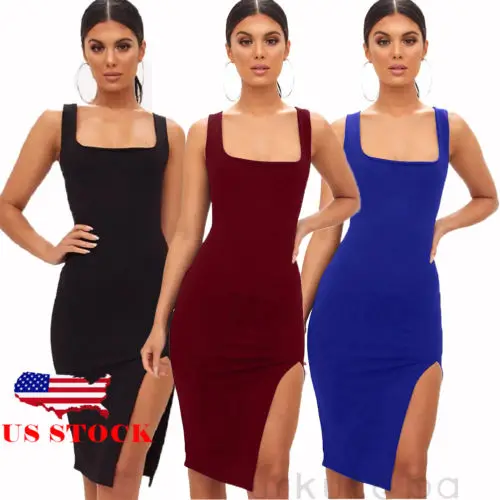 Новые женские повязки совок шеи Bodycon вечернее Короткое мини платье для