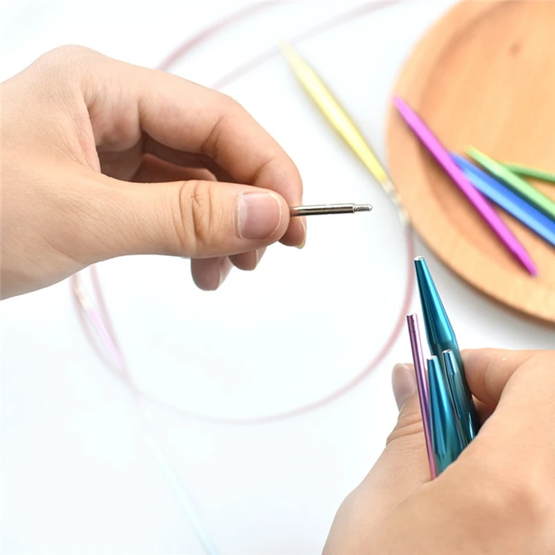 Набор крючков для вязания крючком 26 шт. круглые спицы рукоделия сменные иглы