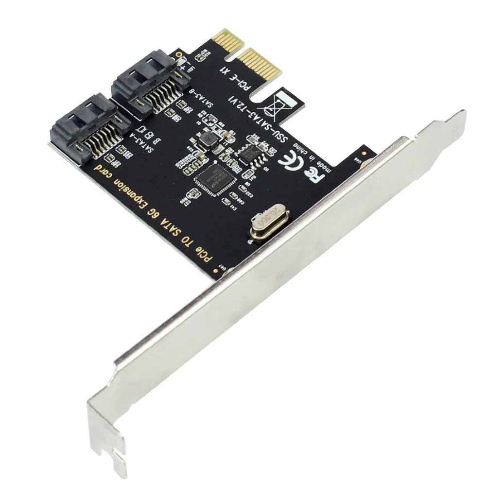 PCIe PCI Express на SATA3.0 2-портовый адаптер контроллера расширения SATA III 6G | Компьютеры и