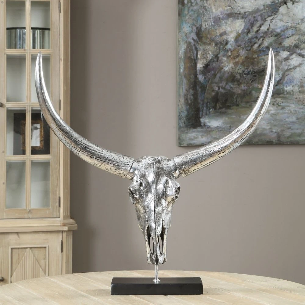 Бэрин серебро с черепом быка|Статуи и скульптуры| |