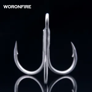 10 шт.пакет рыболовные крючки из высокоуглеродистой стали тройные Крючки Серебристые супер острые 2 #4 #6 #8 #10 #12 # высокопрочные Крючки снасти