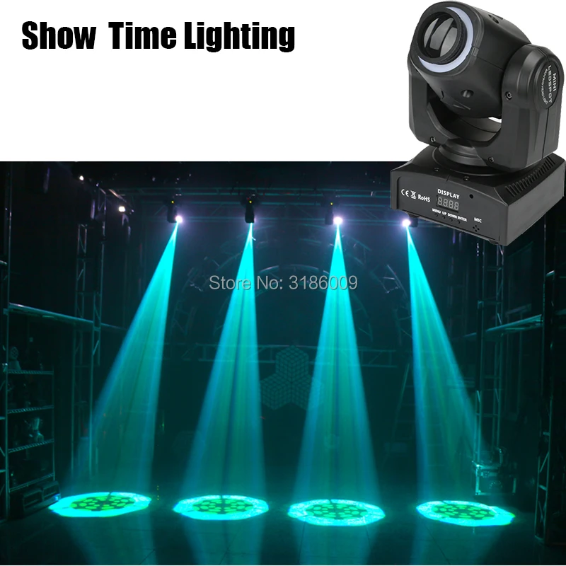 

Hot Sales Spot 30W LED Moving Head With Strip Light&Gobo Plate&Color Plate High Bright 30W Mini Led Moving Head Light DMX512