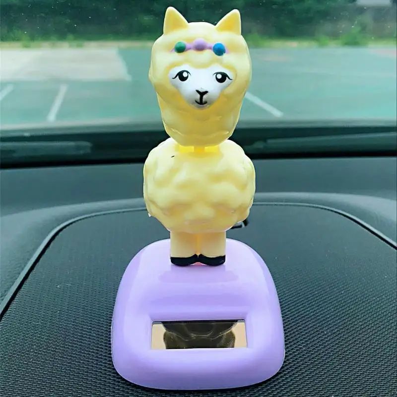 Auto Solar Powered Car Decoration Sheep Sloth Toy Cartoon Head Shaking Doll Innovative Halloween Gift Ornament Accessories | Автомобили и