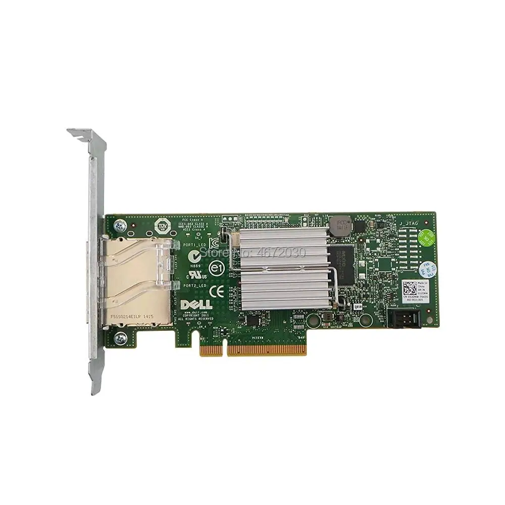 3DDJT PERC H200E 6GB DP SAS HBA SFF 8088 0D687J Новый|Платы расширения| |