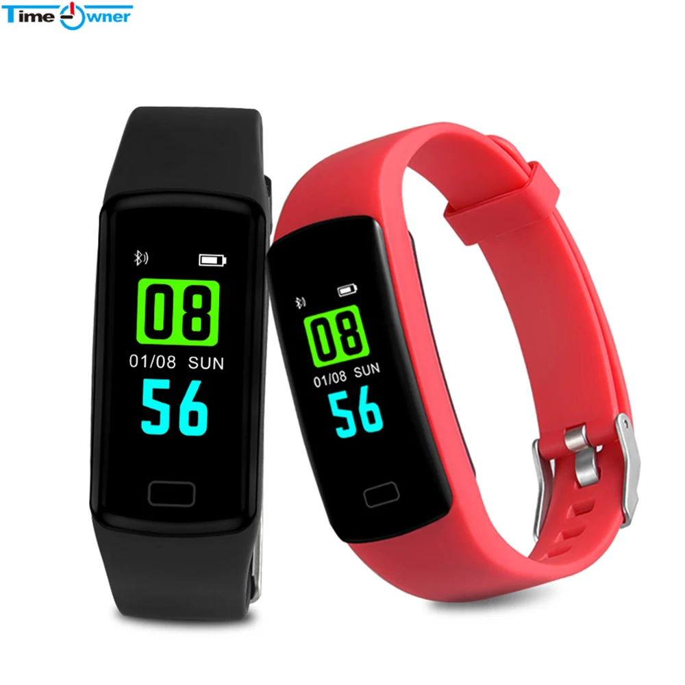 Водонепроницаемый Smart Браслет Heart Rate крови Давление будильник нажмите сообщение
