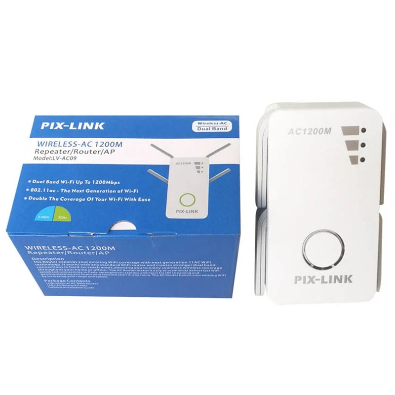 AABB Pix link Беспроводной двухдиапазонный Ac 1200M 2 4 Ghz/5 Ghz мини маршрутизатор Wi Fi