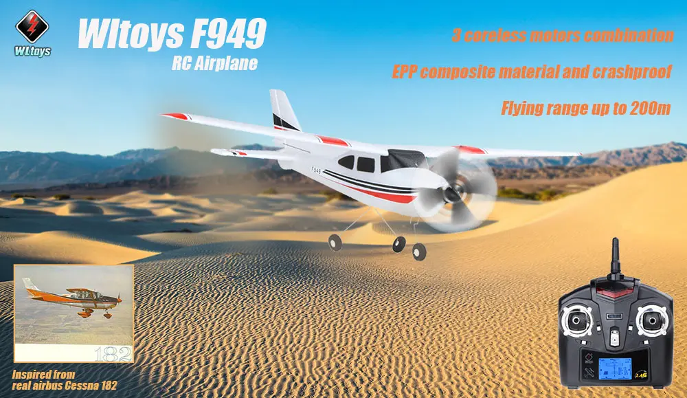 F949 2 4G 3Ch самолет с фиксированным крыльем на открытом воздухе RC модель