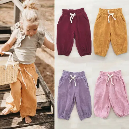 Хлопковые Штаны для новорожденных штаны шаровары из вспененного хлопка