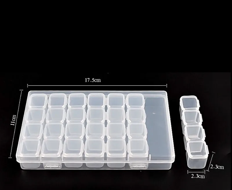 Алмазный коробка для творчества разборный 28 решеток Алмазная вышивка аксессуары