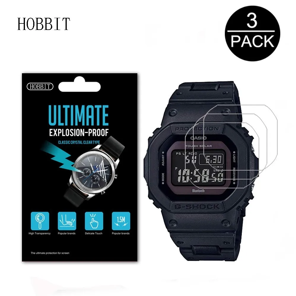 3 упаковки 5H нано Взрывозащищенный протектор экрана для Casio G-Shock Hard Slor GWB5600 5600BC Защитная пленка для часов Casio - изображение