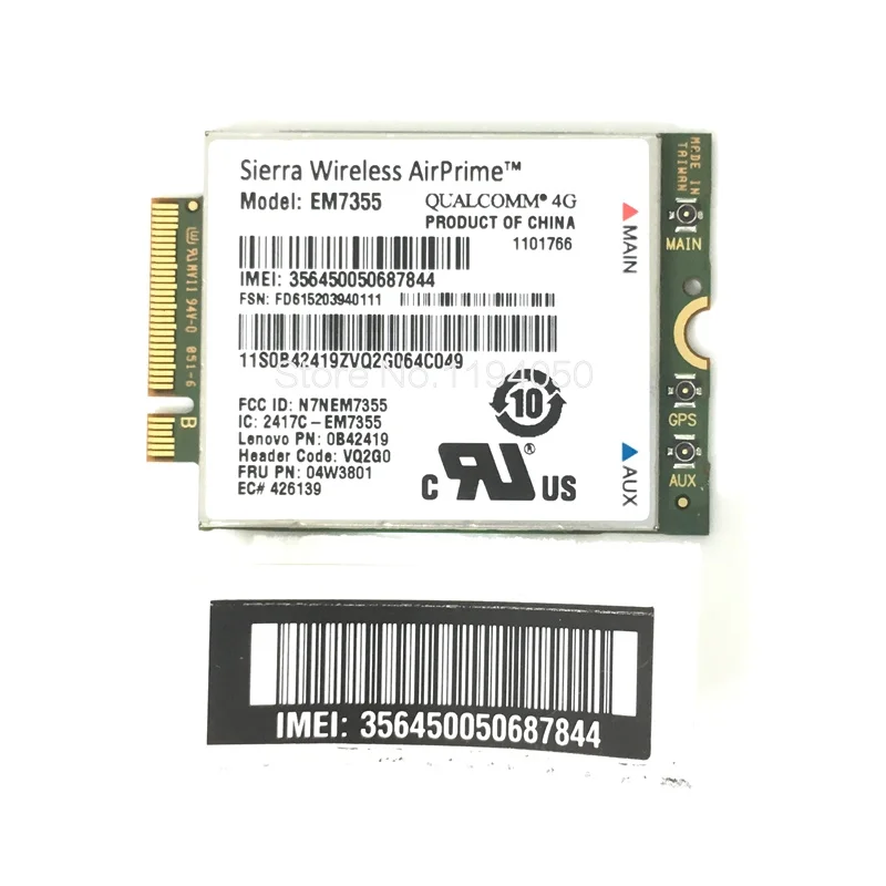 EM7355 4G LTE карта WWAN 04W3801 GOBI5000 для Lenovo X240 W540 T440P T431S модуль|3G модемы| |
