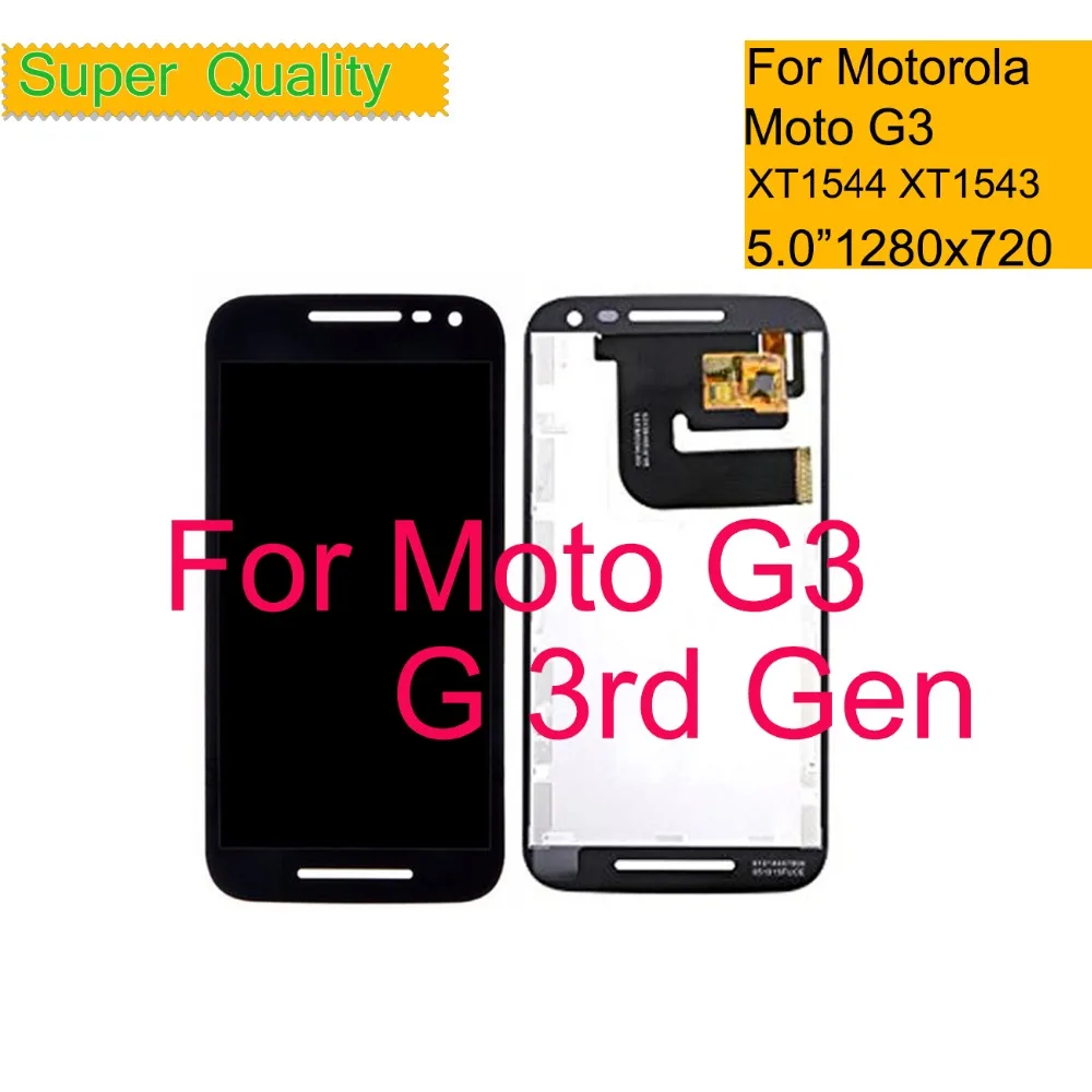 10 шт./лот 5 0 &quotдля Motorola Moto G3 дисплей XT1544 XT1543 сенсорный экран дигитайзер ЖК для moto