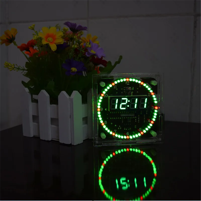 Горячая Распродажа обновленный DIY светильник DS1302 вращающийся светодиодный
