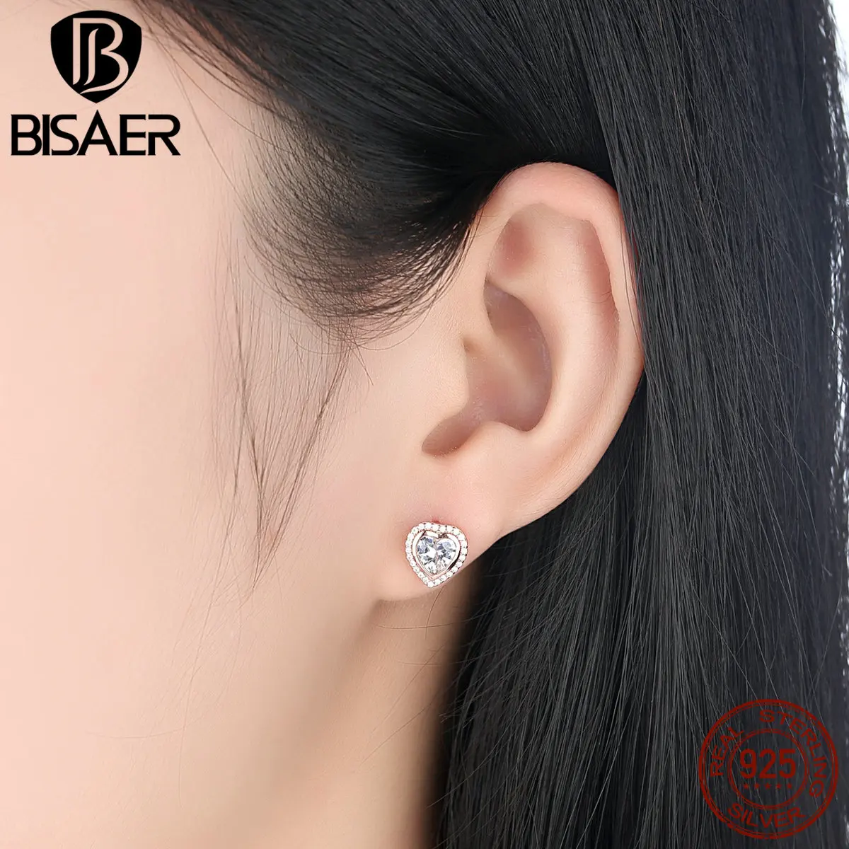 Женские серьги гвоздики из серебра 925 пробы в форме сердца|silver stud earrings|fashion earringsstud