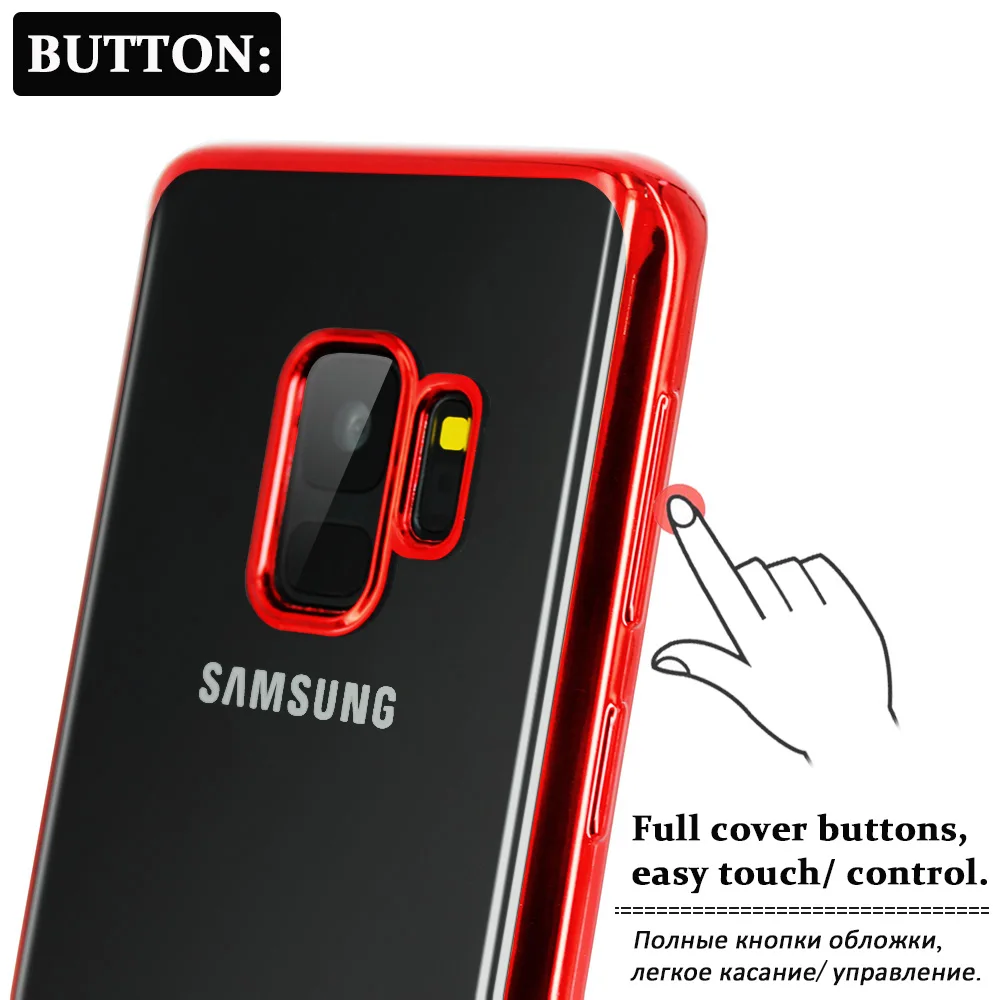 Гальванический защитный чехол JONSNOW для телефона Samsung S8 S9 Plus Note 8 мягкий гибкий из