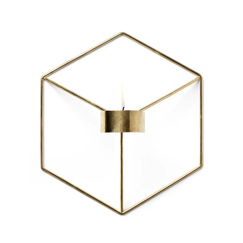 Geometric Tealight Modern Europe Candel Holders Candlestick Decoration Candelabra Wall Centerpieces Home Ornaments | Дом и сад