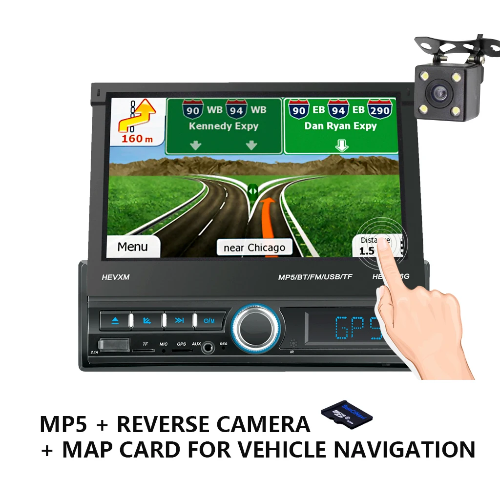 2.1A Быстрая зарядка Bluetooth Автомобильный термоусадочный экран GPS навигация MP5