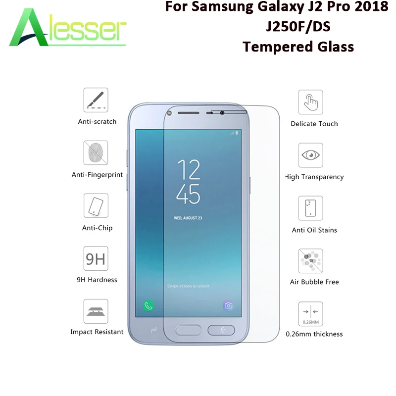 Alesser для samsung Galaxy J2 Pro 2018 Grand Prime J250F J250DS закаленное стекло 5 0 'ƏH защитная