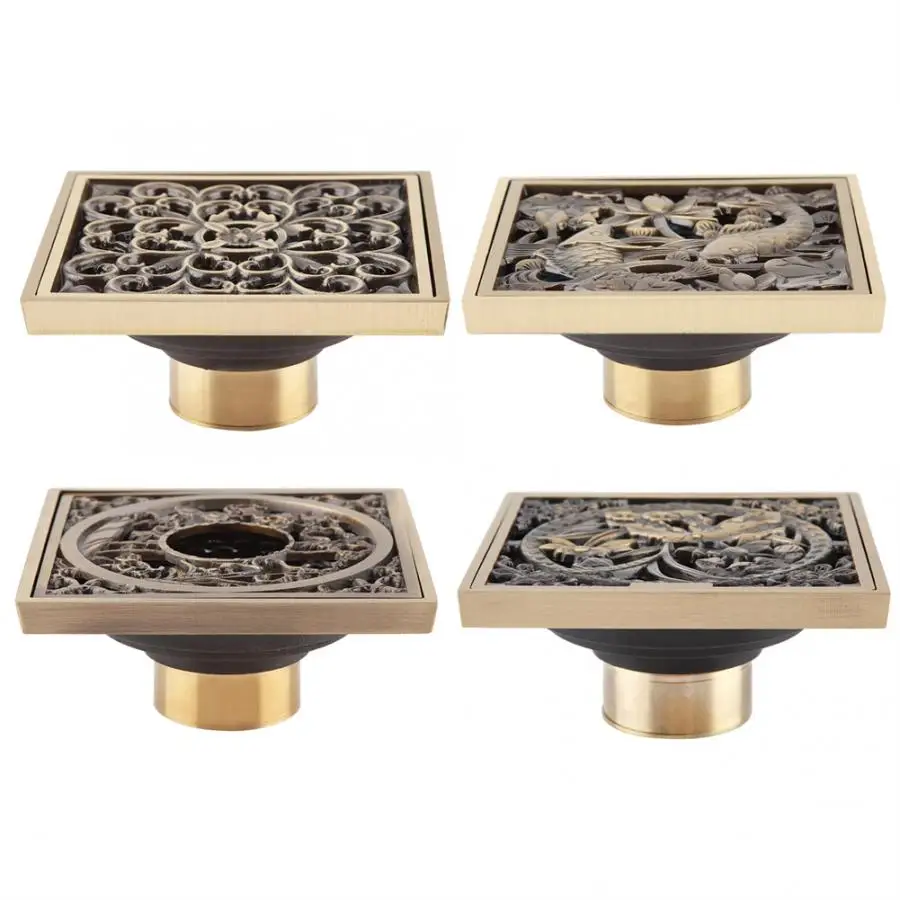 Фильтр для раковины античный латунный 10 см душ Трап пола ванная комната отходы