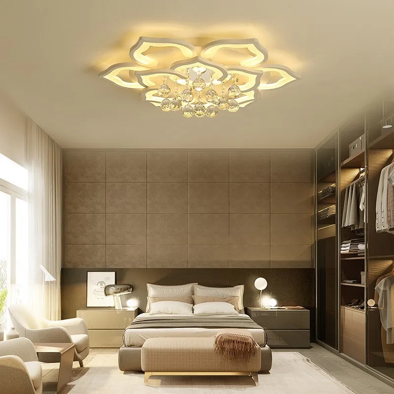 Lámparas de araña modernas de acrílico para sala de estar, lámpara LED regulable para interior, accesorios de iluminación para el hogar, Lustres, Lampadario, novedad
