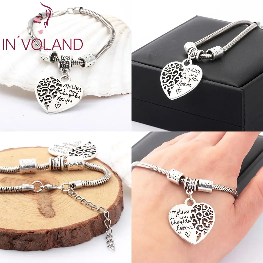Women Casual Hollow Heart Shape Lobster Claw Silver 18.5cm/7.3inch Casp Clasp 5cm/2inch Closure Bracelet | Украшения и аксессуары