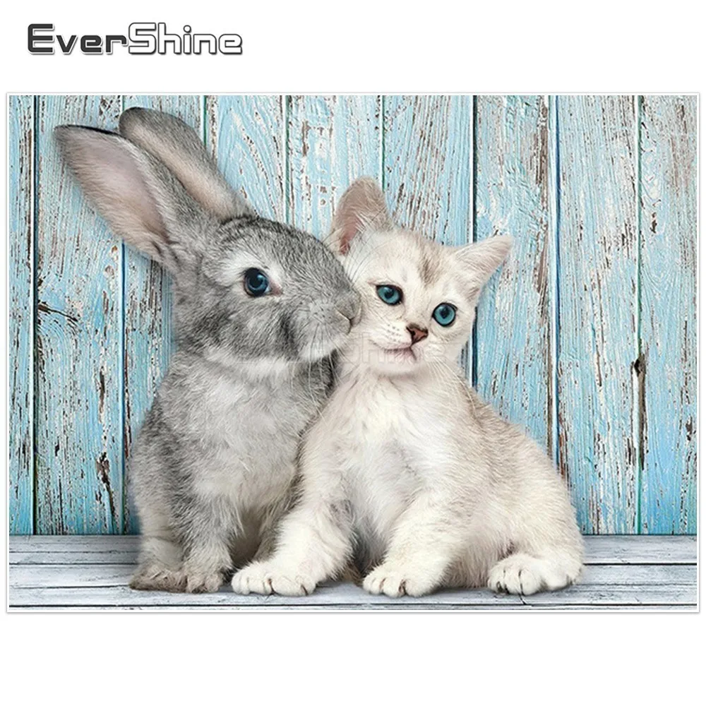 EverShine Diamond Mosaic Animals Picture Of Rhinestones Full Round Panting Cross Stitch Embroidery Sale Sticker | Дом и сад