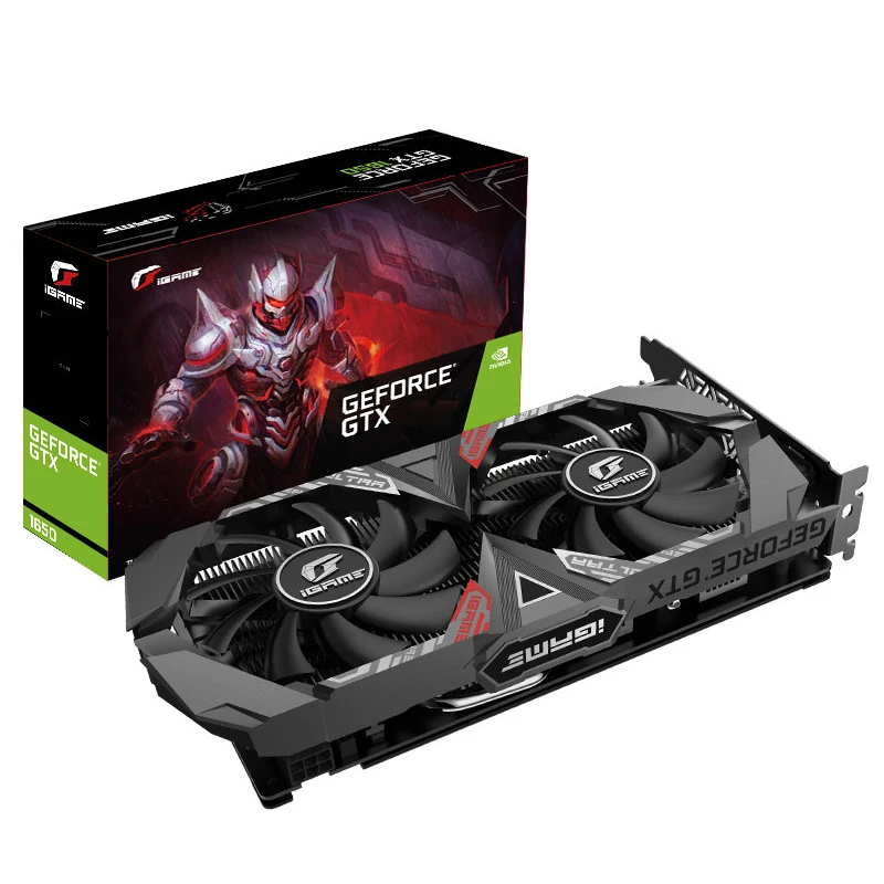 Оригинальная Красочная видеокарта iGame GeForce GTX 1650 Ultra 4G для игр карта GDDR5 4 Гб