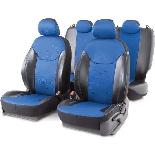 Чехлы Автопрофи DIN-1505GJ BK/BL DINAMICA экокожа+жаккард полиэстер 15 предм карман 6 молний