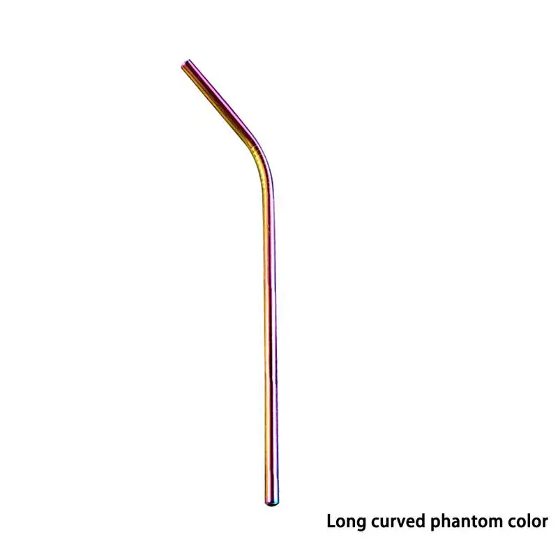 Соломинки из нержавеющей стали 3 цвета титановые цветные металлические