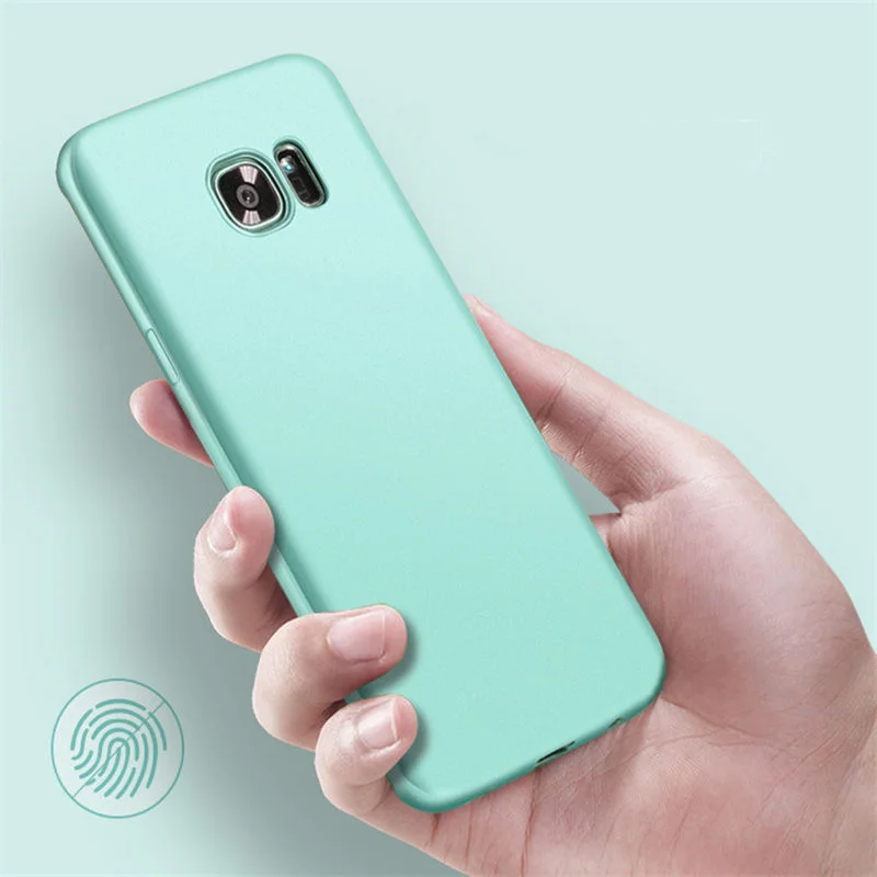 Матовый чехол для Samsung Galaxy A3 A5 A7 J7 J5 J3 2016 2017 J2 prime S6 S7 edge S8 plus Note 8 C5 C9 Pro мягкий