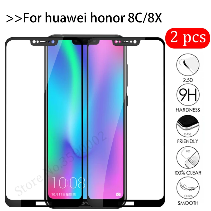 2 шт./лот на Honor 8X стекло для Huawei 8C закаленное 8 X C защита экрана Honor8X Защитная пленка