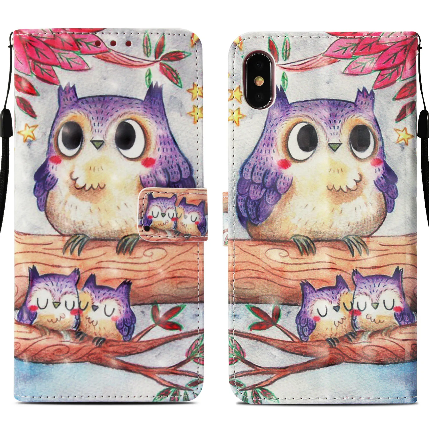 Kisscase флип-Чехлы кожаный чехол для iPhone 7 8 6 Plus 5S кошелек Чехол Коке X Xs Max Xr 3D окрашены