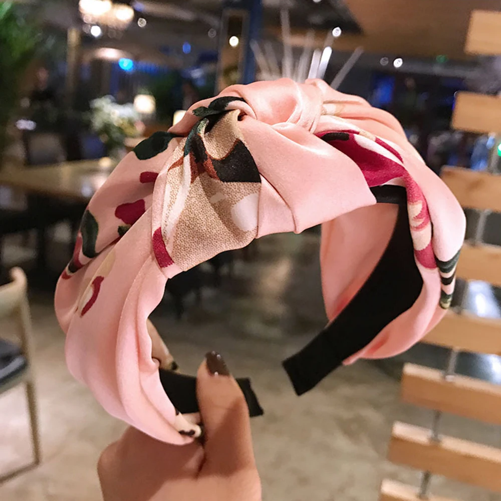 Новинка женские милые резинки для волос с бантом корейская мода широкая повязка