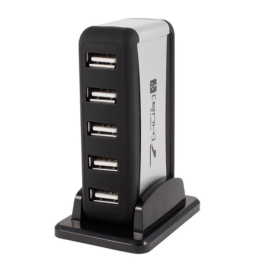 Новейший портативный 7 портовый высокоскоростной концентратор USB 2 0 с адаптером
