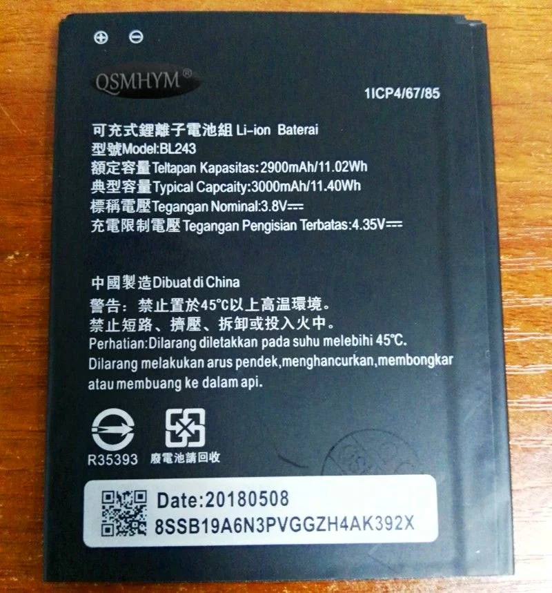 Оригинальный аккумулятор BL243 3000 мАч для Lenovo K3 Note K50 T5 A7000 A5500 A5600 A7600 A7600M новый