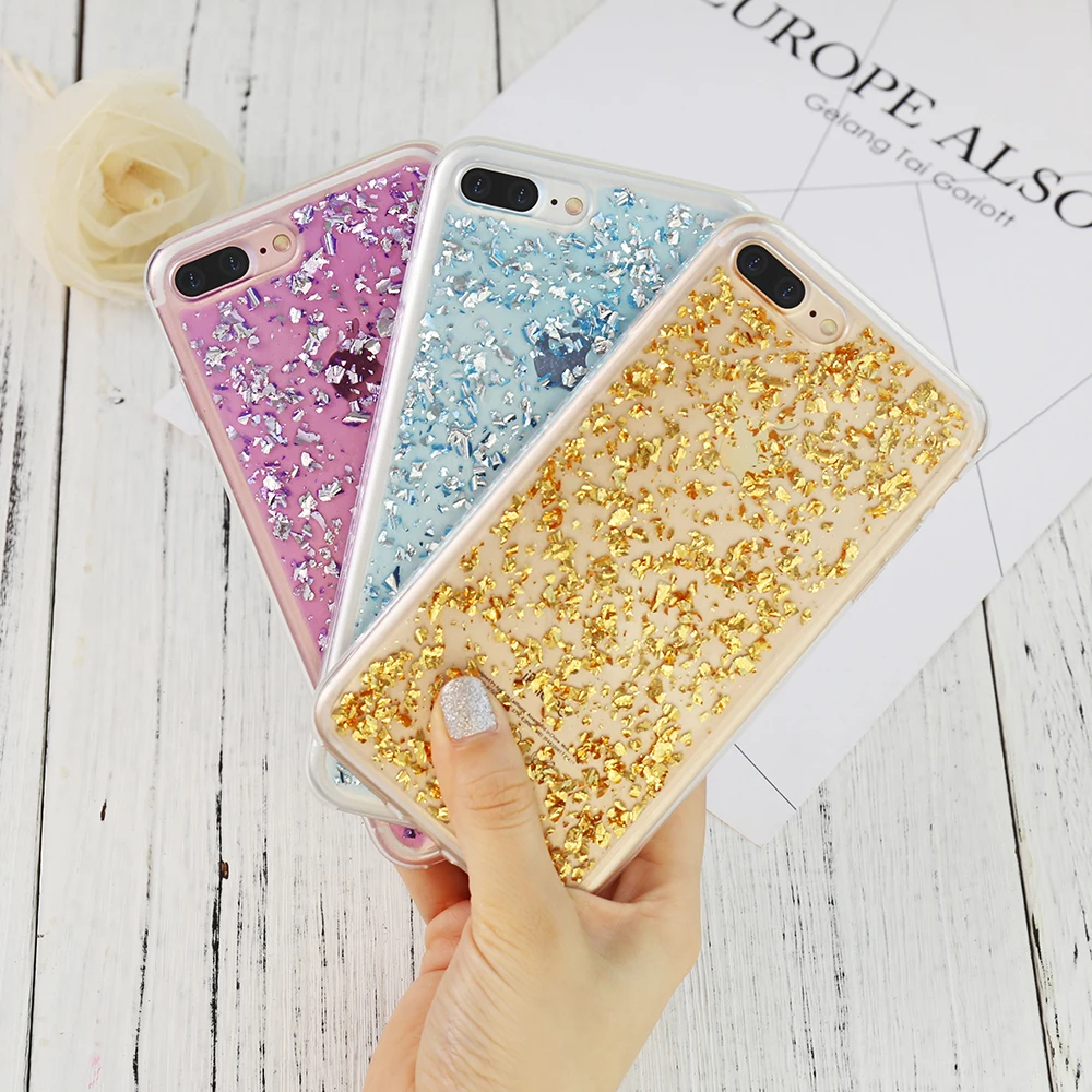 Чехол KISSCASE Bling для iPhone X 6 6S 7 8 Plus мягкий ТПУ чехол 5 5S SE телефона прозрачный Модный