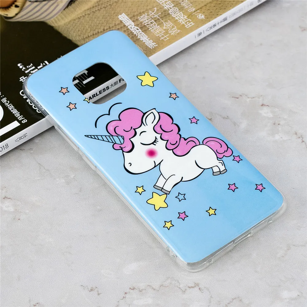 For Huawei Mate 20 Pro Case Luminous Cute Cartoon Unicorn Flower Glow in the Dark Soft TPU Silicone | Мобильные телефоны и