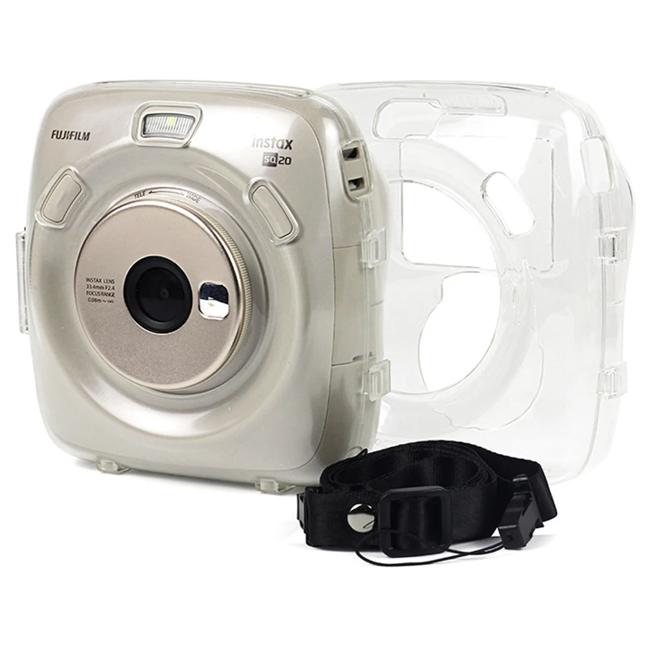 Прозрачный чехол для камеры Fujifilm Instax SQUARE SQ20 Mini защитный с кристаллами