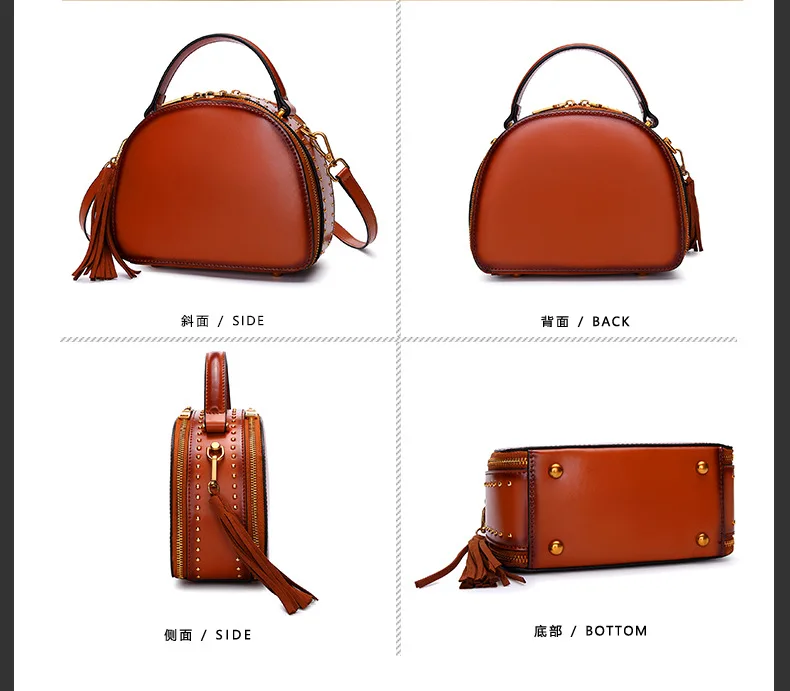 Женская Замшевая сумка из воловьей кожи винтажная через плечо в стиле ретро 2019 |