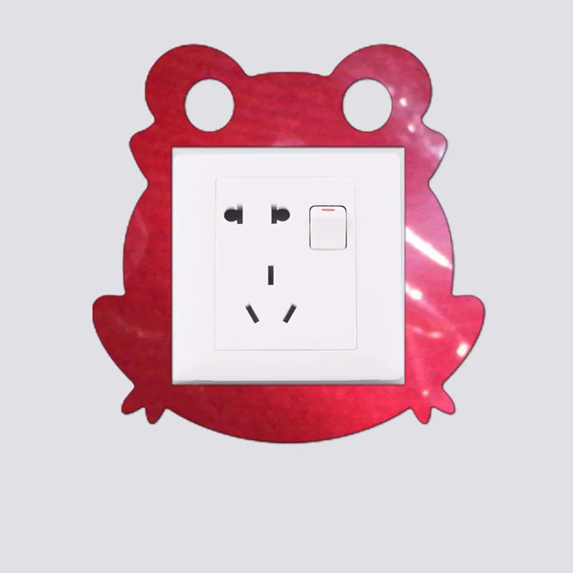 New Switch Sticker Acrylic Mirror Wall Mildew Proof Protection Outlet Decorative Stickers Decoration | Дом и сад