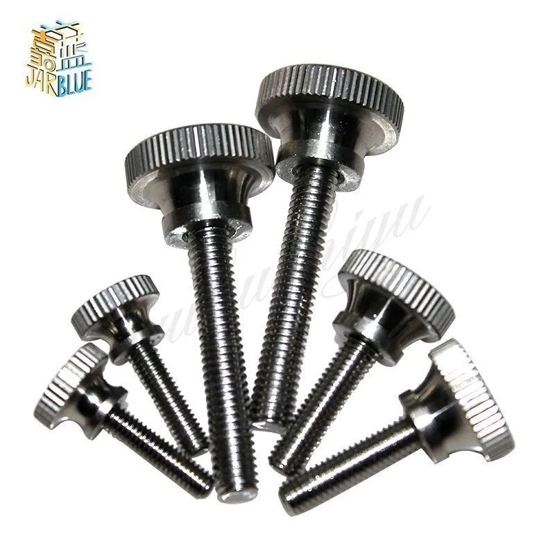 

200Pcs DIN464 GB834 M5*8 Stainless Steel Knurling Head Knurled Thumb Screw Hand Tighten Curtain Wall Glass Lock Screws