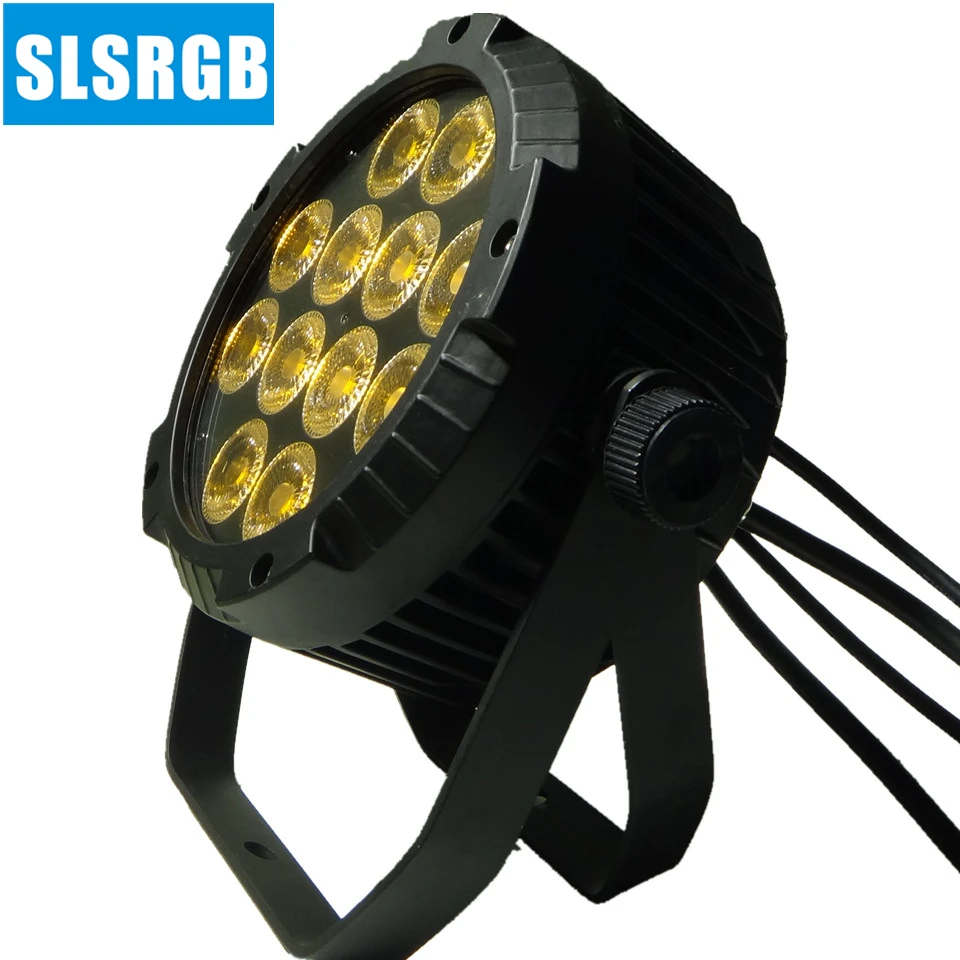 8 шт./лот тонкий плоский led par банок 12x15 RGBWA 5IN1 LED IP65 Водонепроницаемый открытый