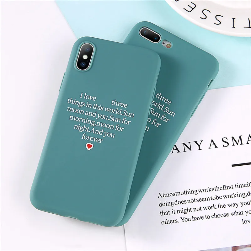 Lovebay прекрасный мультфильм письмо чехол для iPhone X 6 S 7 8 Plus XR XS MAX Модный мягкий
