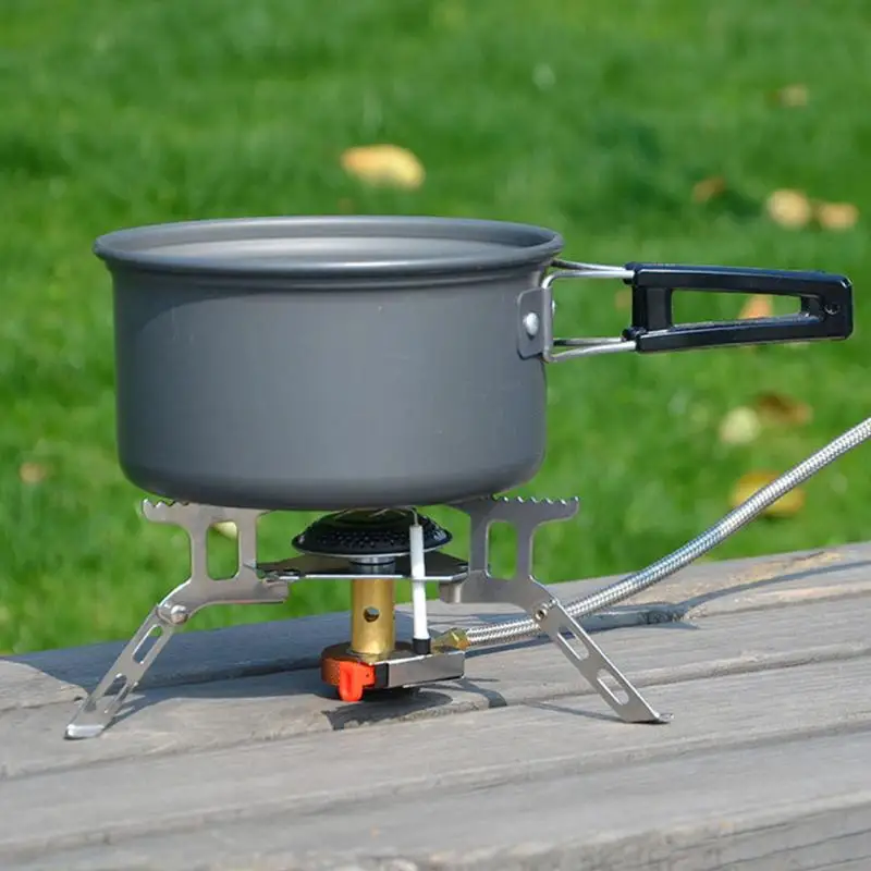 Outdoor Folding Gas Stove Cooker Hiking Picnic Stainless Steel Split Equipment Applicable 1-2 people | Спорт и развлечения